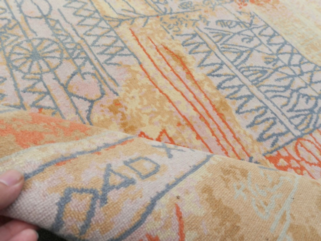 Paul Klee Teppich Florentinische Villenviertel - Designerteppich nach Paul Klee, handgeknüpft