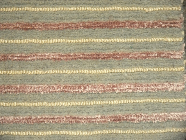 Cut Loop Teppich handgeknüpft Djoharian Design 100 Knoten Wolle Viscose hellgrün