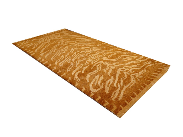 Tibet Teppich Tiger 180 x 90 cm Seide Wolle handgeknüpft 16078
