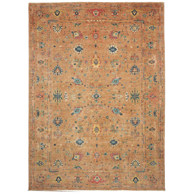 Edler Shahi fine Ziegler Teppich, handgeknüpft in Afghanistan, 430 x x310, feine Qualität und klassische Eleganz – ideal für Wohnzimmer, Esszimmer und Schlafzimmer.