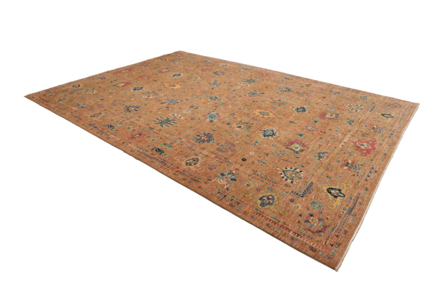 Edler Shahi Ziegler Teppich, handgeknüpft in Afghanistan, 430 x x310, feine Qualität und klassische Eleganz – ideal für Wohnzimmer, Esszimmer und Schlafzimmer.