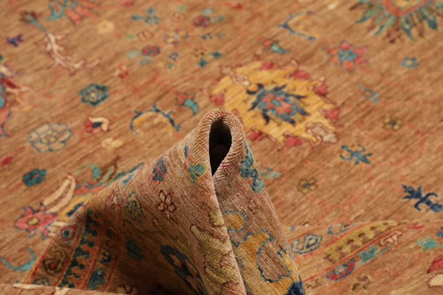 Edler Shahi Ziegler Teppich, handgeknüpft in Afghanistan, 430 x x310, feine Qualität und klassische Eleganz – ideal für Wohnzimmer, Esszimmer und Schlafzimmer.