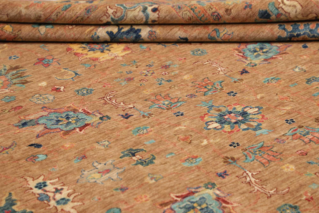 Edler Shahi Ziegler Teppich, handgeknüpft in Afghanistan, 430 x x310, feine Qualität und klassische Eleganz – ideal für Wohnzimmer, Esszimmer und Schlafzimmer.