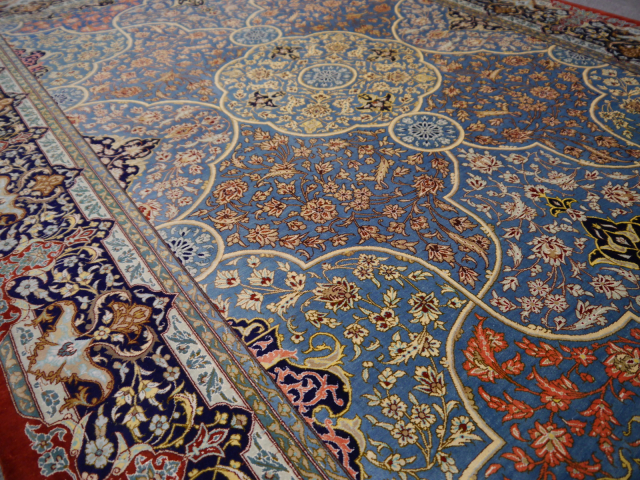 Ghom Seidenteppich 195 x 132 cm Perserteppich 12233