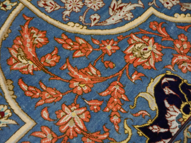 Ghom Seidenteppich 195 x 132 cm Perserteppich 12233