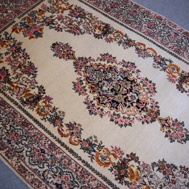 Qum Ghom Rug Wool and Silk