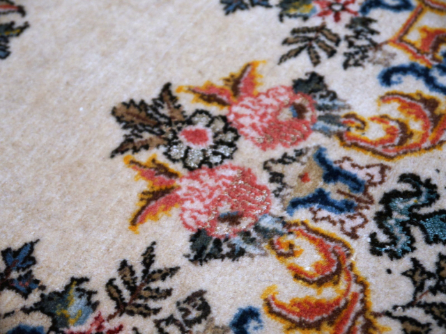 Qum Ghom Rug Wool and Silk